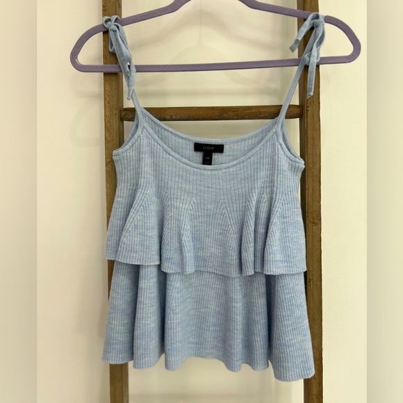 J. Crew Tops - J.Crew tiered sweater tank - XXS- adjustable Tie Straps